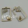 Zinc Alloy Jewelry Pendants, Rectangle, cadmium free Approx 2mm, Approx 