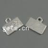 Zinc Alloy Message Pendants, Rectangle, plated cadmium free Approx 2mm, Approx 