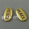 Zinc Alloy Message Beads, Oval, plated Approx 1mm, Approx 