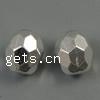 Zinc Alloy Jewelry Beads, Oval, plated, faceted Approx 1mm, Approx 