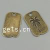 Zinc Alloy Jewelry Pendants, Rectangle, cadmium free Approx 3.5mm, Approx 