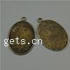 Zinc Alloy Pendant Cabochon Setting, Oval, plated cadmium free Approx 4mm, Approx 