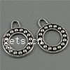 Zinc Alloy Flat Round Pendants, plated cadmium free Approx 4mm, Approx 