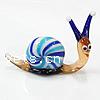 Lampwork Decoration, Animal, snail shape, 57x42x12mm, Sold by PC