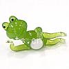 Lampwork Decoration, Animal, frog shape, 44x23x14mm, Sold by PC