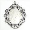Zinc Alloy Pendant Cabochon Setting, Oval, plated nickel, lead & cadmium free Approx 2mm 