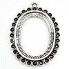 Zinc Alloy Pendant Open Back Setting, Oval, plated nickel, lead & cadmium free Approx 2mm 