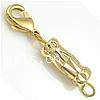 Brass Screw Clasp, Tube, plated, with lobster clasp Approx 2mm .1 Inch 
