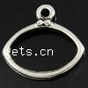 Zinc Alloy Jewelry Pendants, Oval, plated nickel, lead & cadmium free Approx 2mm 