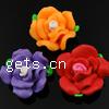 Цветочные бусины из полимерной глины, полимерный клей, Форма цветка, слоенная, Много цветов для выбора отверстие:Приблизительно 1.5mm, продается PC
