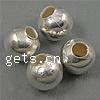 Eisen Spacer Perlen, rund, plattiert, keine, Bohrung:ca. 1mm, 10000PCs/Tasche, verkauft von Tasche