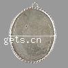 Zinc Alloy Pendant Cabochon Setting, Oval, plated Approx 4mm 