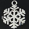pendentif de Noël en argent fin , argent sterling 925, flocon de neige, Placage, plus de couleurs à choisir Environ 2mm, Vendu par PC