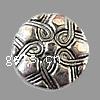 Zinc Alloy Flat Beads, Flat Round, plated, textured Approx 1mm 