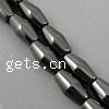 Magnetische Perlen, Hämatit, rund, verschiedene Stile für Wahl, schwarz, Grade A, 6x12mm, Bohrung:ca. 0.6mm, Länge:16 ZollInch, 33PCs/Strang, verkauft von Strang