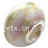 Messingkern Europa Porzellan Perlen, mit Messing, Rondell, ohne troll & Aufkleber, 14x10mm, Bohrung:ca. 4.2mm, verkauft von PC