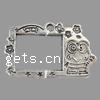 Zinc Alloy Jewelry Pendants, Rectangle, plated Approx 2.5mm 