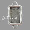 Zinc Alloy Connector Setting, Rectangle, plated nickel, lead & cadmium free Approx 