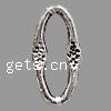 Zinc Alloy Linking Ring, Oval, plated, hammered Approx 