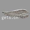 Zinc Alloy Charm Connector, Wing Shape, plated Approx 1.5mm 