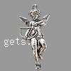 Character Shaped Zinc Alloy Pendants, Angel, plated Approx 2.5mm 