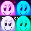 LED Colorful Night Lamp, PC Plastic, Smiling Face, mixed colors 