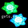 LED Colorful Night Lamp, PVC Plastic, Flower, mixed colors 