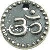 Sterling Silver Pendants, 925 Sterling Silver, Flat Round, plated Approx 1.5mm 