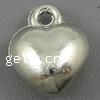 Zinc Alloy Heart Pendants, plated, smooth cadmium free Approx 3mm, Approx 