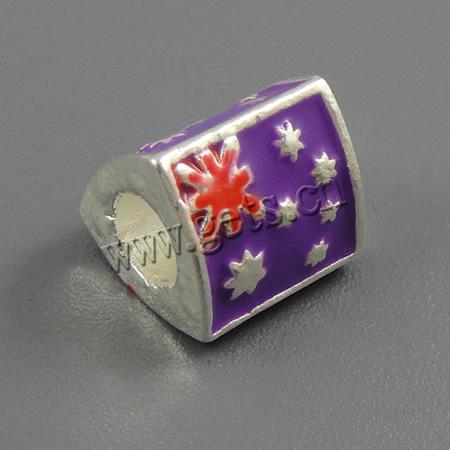Emaille Messing Europa Perlen, Dreieck, plattiert, ohne troll, keine, 12x10mm, Bohrung:ca. 5mm, verkauft von PC
