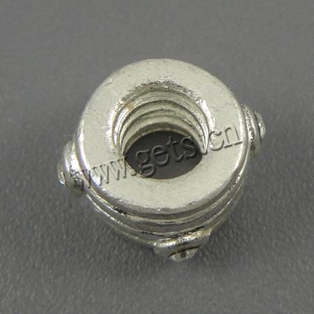 Strass Messing Europa Perlen, Rohr, plattiert, mit troll & mit Strass, keine, 10x8mm, Bohrung:ca. 4.5mm, verkauft von PC