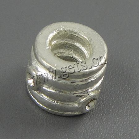 Strass Messing Europa Perlen, Rohr, plattiert, mit troll & mit Strass, keine, 10x8mm, Bohrung:ca. 4.5mm, verkauft von PC
