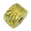 Brass European Clip, Rondelle, plated, with flower pattern Approx 3.3mm 