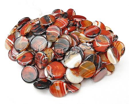Natural Miracle Agate Beads, Flat Round, Customized & more sizes for choice, Grade A, Hole:Approx 2mm, Length:Approx 16 Inch, Sold By Strand