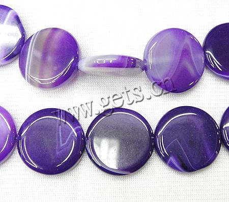 Natural Purple Agate Beads, Flat Round, Customized & more sizes for choice, Grade A, Hole:Approx 2mm, Length:Approx 16 Inch, Sold By Strand