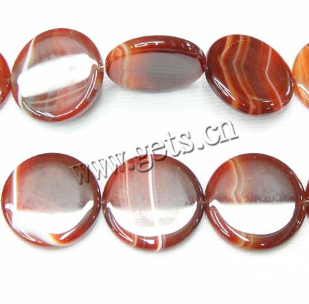 Natural Red Agate Beads, Flat Round, more sizes for choice, Grade A, Hole:Approx 2mm, Length:Approx 16 Inch, Sold By Strand