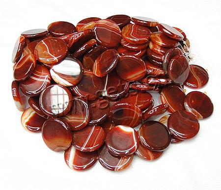 Natural Red Agate Beads, Flat Round, more sizes for choice, Grade A, Hole:Approx 2mm, Length:Approx 16 Inch, Sold By Strand