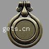 Zinc Alloy Pendant Cabochon Setting, Flat Round, plated nickel, lead & cadmium free Approx 5mm 