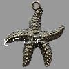Zinc Alloy Star Pendant, Starfish, plated nickel, lead & cadmium free Approx 3mm 