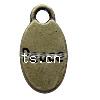 Zinc Alloy Message Pendants, Oval, plated Approx 2mm, Approx 