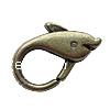 Zinc Alloy Lobster Clasp, Dolphin, plated nickel, lead & cadmium free Approx 2mm 