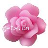 Цветочные бусины из полимерной глины, полимерный клей, Форма цветка, слоенная, розовый отверстие:Приблизительно 2mm, 600ПК/сумка, продается сумка