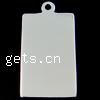 Sterling Silver Tag, 925 Sterling Silver, Rectangle, plated Approx 1.5mm 
