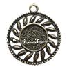 Zinc Alloy Pendant Cabochon Setting, Flat Round, plated 14mm Approx 3mm 