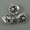 Zinc Alloy Flat Beads, Flat Round, plated, textured Approx 1mm 