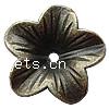 Zinc Alloy Bead Caps, Flower, plated, 5 petal Approx 1mm, Approx 