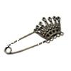 Zinc Alloy Brooch Finding, Crown, plated 