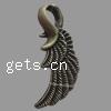 Wing Shaped Zinc Alloy Pendants, plated Approx 