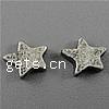 Zink Legierung Sterne Perlen, Zinklegierung, plattiert, keine, 5.5x6x2.5mm, Bohrung:ca. 0.5mm, verkauft von PC