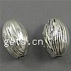 Zinc Alloy Corrugated Beads, Oval, plated cadmium free Approx 1mm 